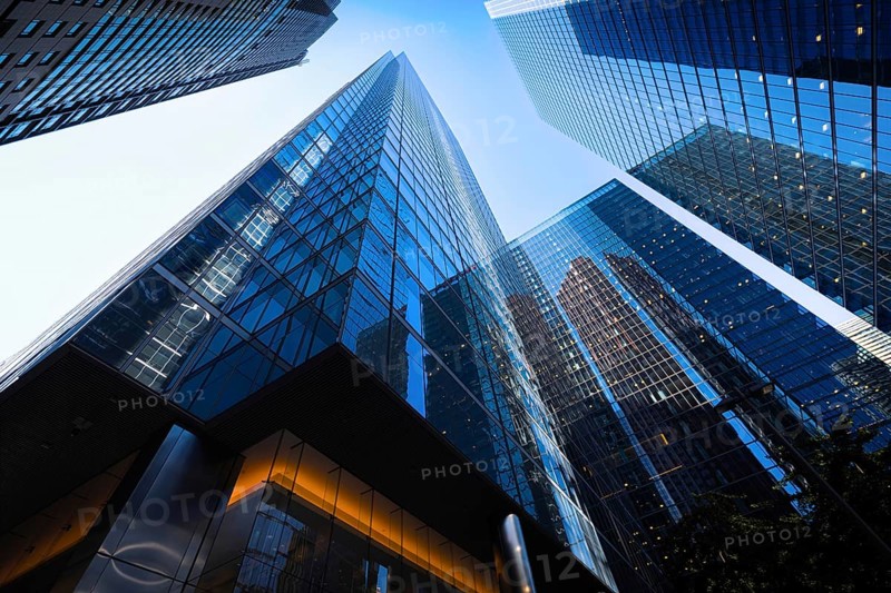 Toronto financial district skyline panorama with luxury condos and financial offices