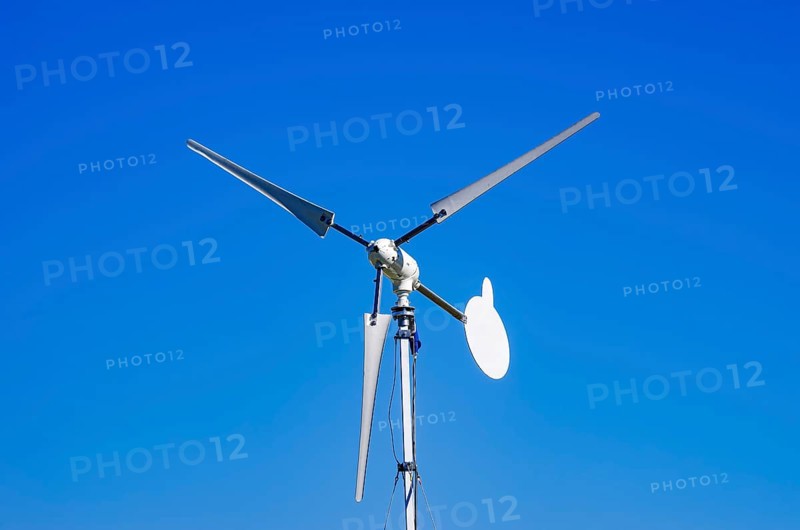 A wind generator, including a small wind turbine or small wind turbine (KWEA) with an unmarked wind vane