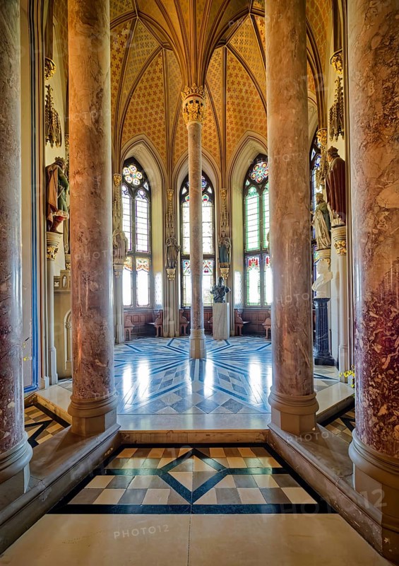 Count's Hall and Imperial Hall, Hohenzollern Castle, ancestral home of the House of Hohenzollern, interior, noble family, German emperors, Bisingen, Baden-Württemberg, Germany