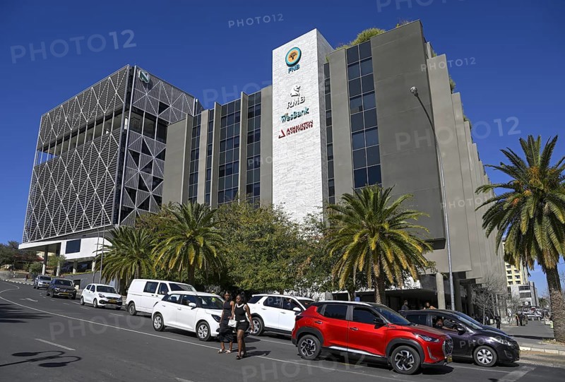 Street scene on the corner of Fidel Castro Street and Independence Avenue, Windhoek, Khomas region, Namibia