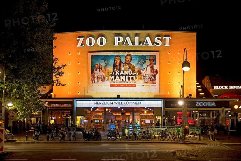 The important cinema Zoo Palast in the evening, Charlottenburg, City-West, Berlin, Germany