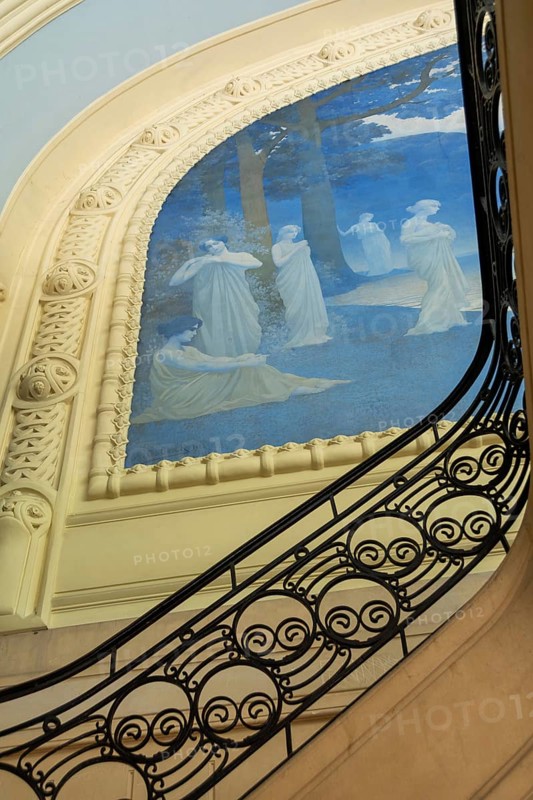 Vichy, listed as World Heritage by UNESCO. Thermal spa, the neo-Moorish Centre Thermal des Domes, Allier, Auvergne Rhone Alpes, France