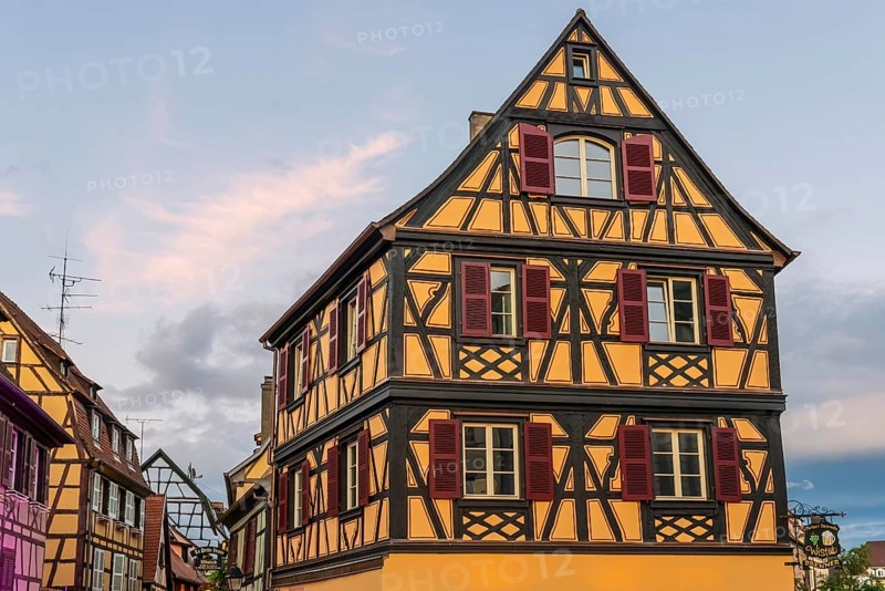Half-timbered house in Petite Venise in the old town of Colmar, France