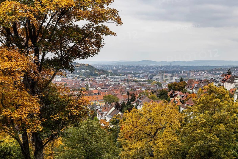 City view of Stuttgart-West in autumn. Stuttgart, Baden-Württemberg, Germany