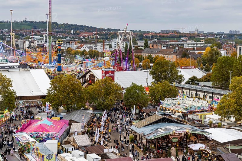 The 178th Cannstatter Volksfest on the Wasen attracted 4.2 million visitors. The Wasenrummel is one of the most important traditional festivals in Germany. Bad Cannstatt, Stuttgart, Baden-Württemberg, Germany