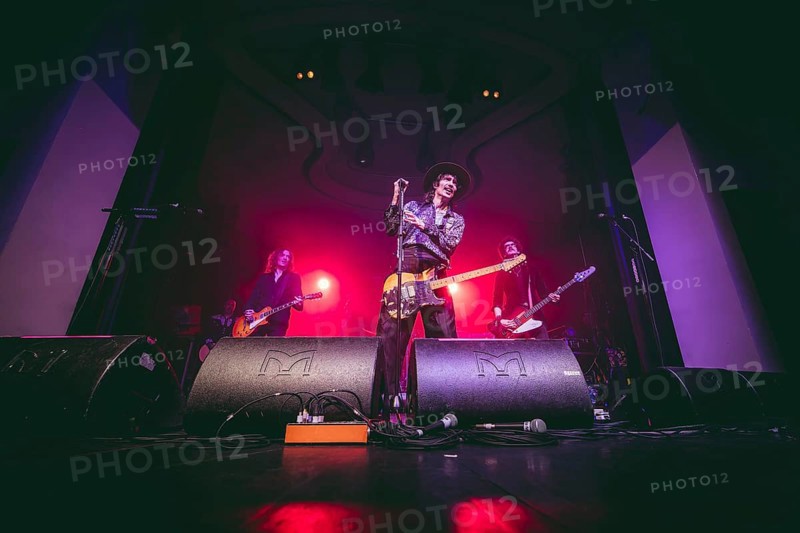 Singer Justin Hawkins from The Darkness live on Dreams On Toast Tour at Metropol Berlin on 10 October 2025
