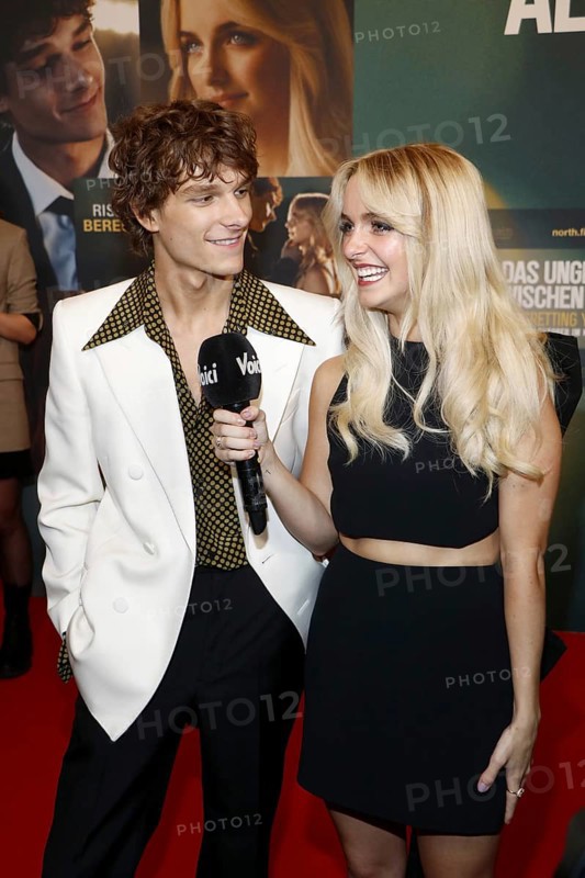 Mason Thames and Mckenna Grace at a fan event for All das Ungesagte zwischen uns - Regretting You at the Zoo Palast in Berlin on 12 October 2025