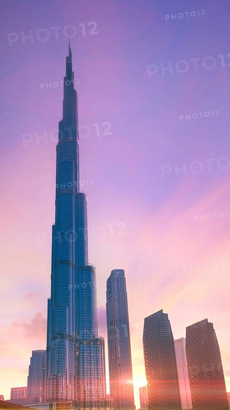 UAE, Dubai downtown financial skyline and business shopping center near Dubai Mall