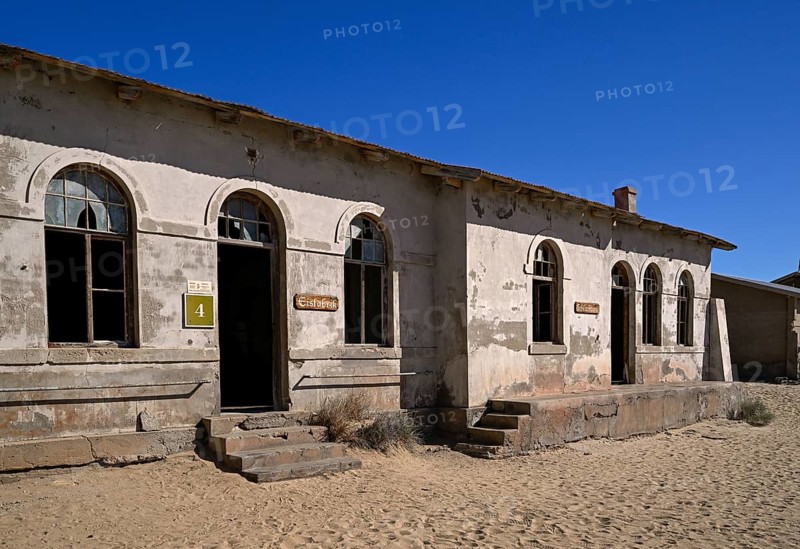 Former ice factory, Kolmanskop, restricted diamond area, Karas region, Namibia