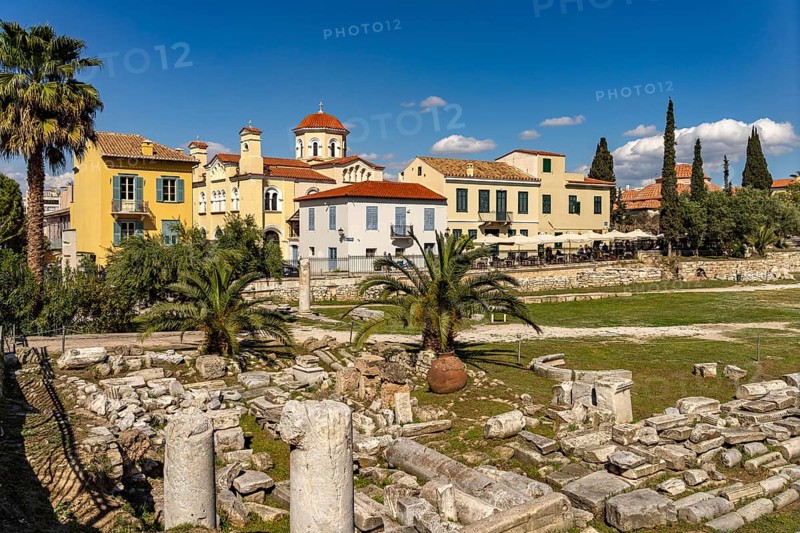 Ruins of the Roman Agora, Greek capital Athens, Greece
