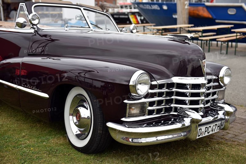 Classic car, 1947 Cadillac Series 62 Convertible, USA, at a classic car meeting in Büsum, Schleswig-Holstein, Germany