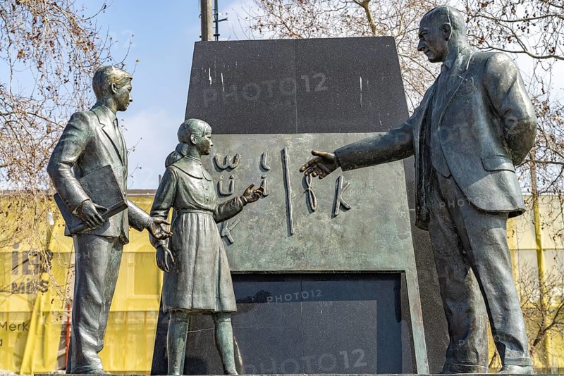 Monument to headmaster Atatürk in Kadiköy, Istanbul, Turkey