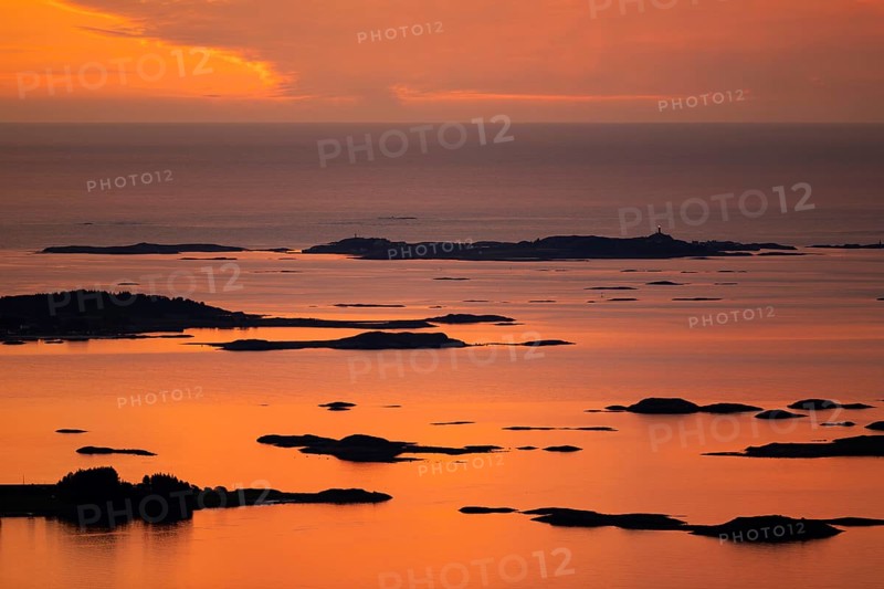 Offshore islands and skerries, sea, sunset, Otroya or Otrøya island, Møre og Romsdal, Norway