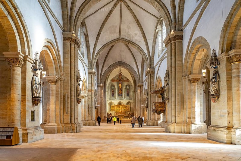 Interior of St Peter's Cathedral in Osnabrück, Lower Saxony, Germany