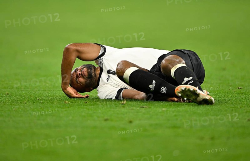 Jonathan Tah GER (04) injured on the ground Injury World Cup qualifier, international match, Germany v Luxembourg, PreZero Arena, Sinsheim, Baden-Württemberg, Germany