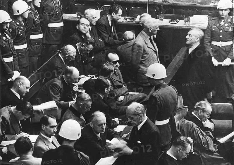 Nuremberg Trials, major war criminals, the dock, Nuremberg 1946