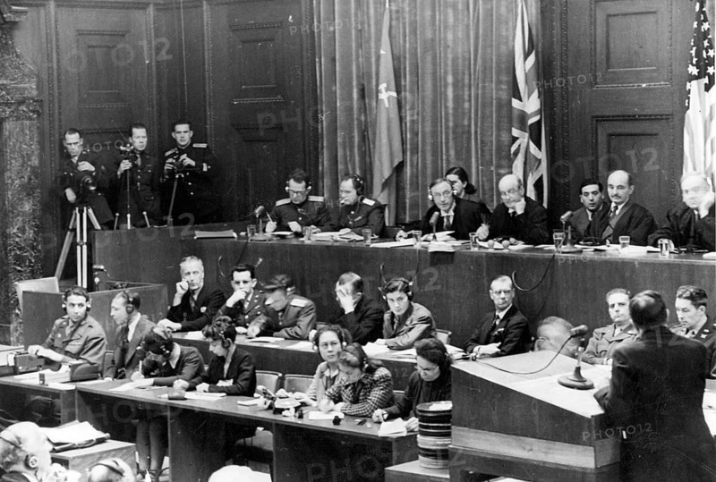 Nuremberg Trials, Prosecutor in the courtroom, Nuremberg, 1946