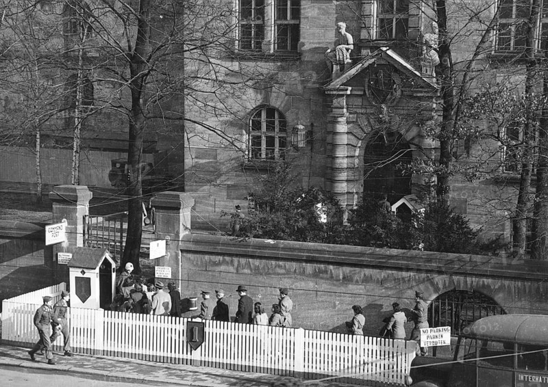 Nuremberg Trials, Admission control, Court building, Nuremberg 1946