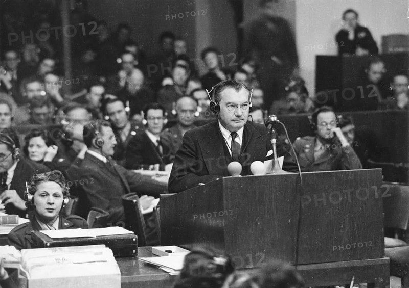 Nuremberg Trials, Nuremberg 1946, Chief Prosecutor Robert H. Jackson, USA, Nuremberg 1946