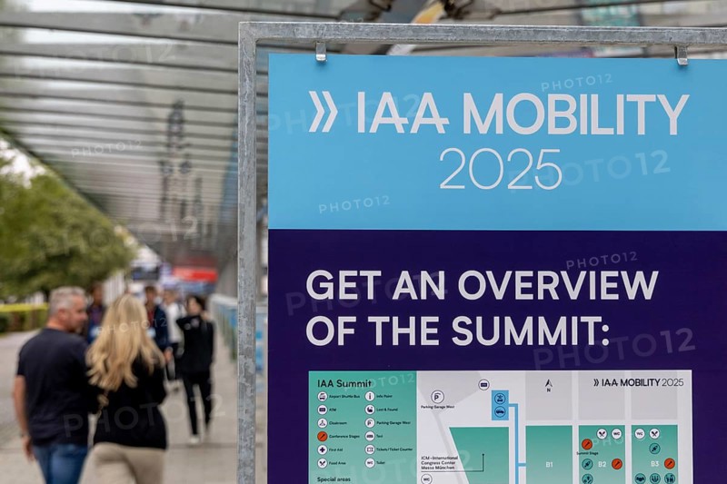 Munich, Germany - 10.9.2025: Visitors during the IAA Mobility 2025 (International Motor Show) in Munich