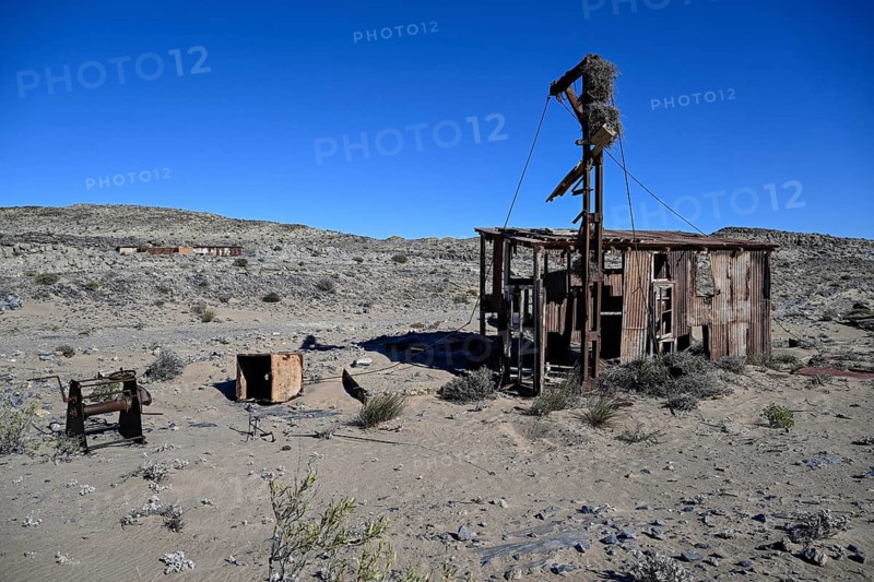 Ruinen der ehemaligen Diamantenstadt Pomona in der Wüste, Diamentensperrgebiet, bei Lüderitz, Region Karas, Namibia