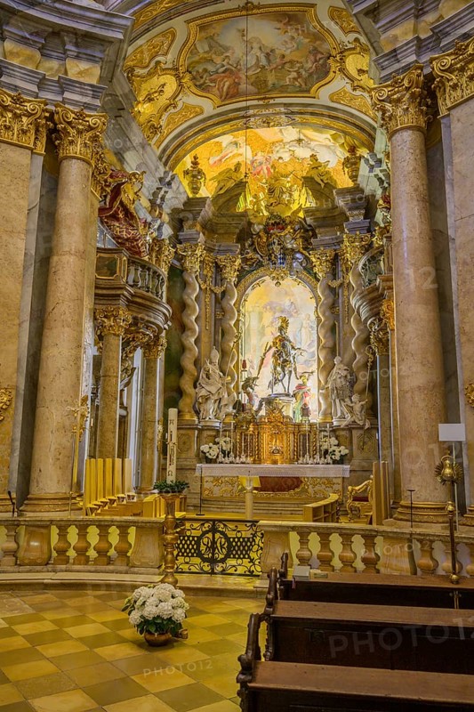 Innenaufnahme Kirche Kloster Weltenburg, Kelheim, Bayern, Deutschland