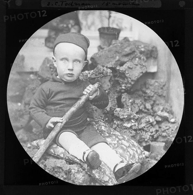 Family portrait of 15 month old boy photographed c 1900, England, UK - J C Todman