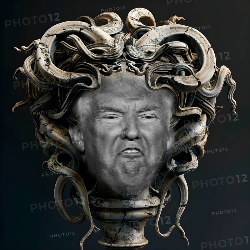 Symbolic image, Trump on a demonic vendetta, persecution of all opponents, autocracy, military against US citizens, US democracy in danger, EU and Germany under political pressure, industry, Donald Trump, tariff threats, Elon Musk, Mark Zuckerberg, social networks, fake news, rights broken, hate, agitation, DSG Digital Services Act, re-election, USA, politics, announcements, wanted dictator, Republicans, US electoral system, global danger, lies, 2nd term, global burden, Ukraine war, storm White House, governing with decrees, US President Trump's election, US President Trump's election. term, global burden, Ukrainian war, White House storm, governing with decrees