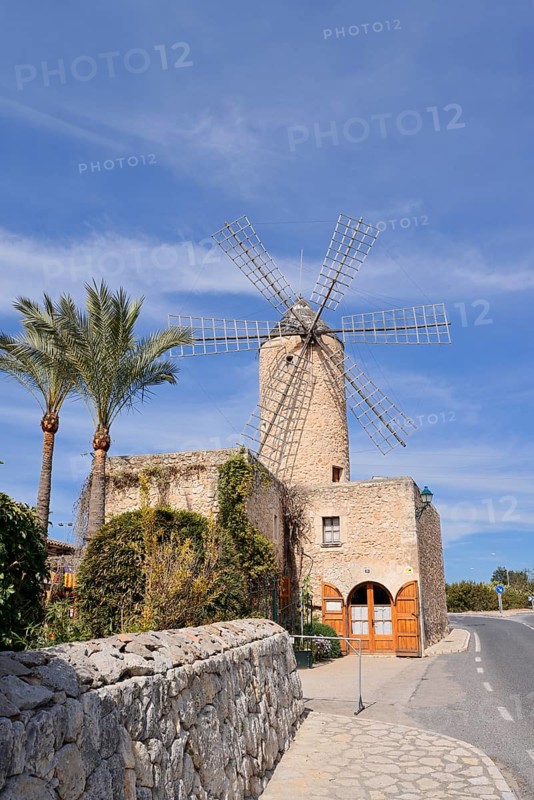 Windmill Moli d'en Pau, Sineu, Majorca, Balearic Islands, Spain