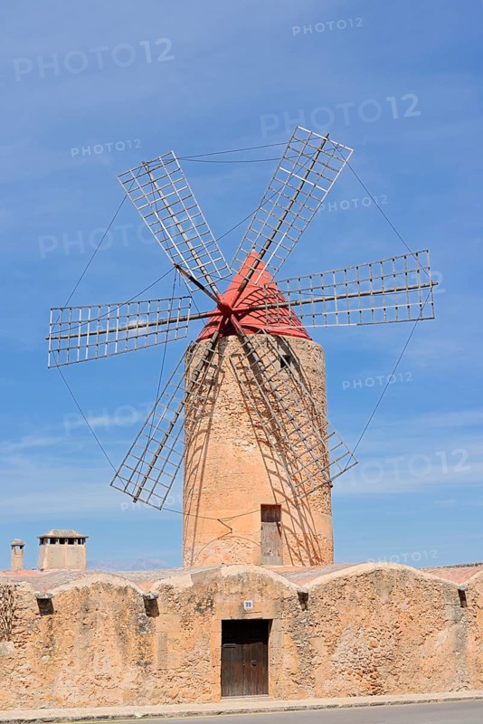 Windmill Moli den Xina, Algaida, Majorca, Balearic Islands, Spain