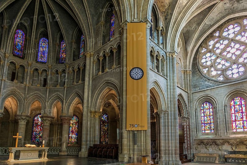Interior view, Notre-Dame Cathedral, Lausanne, Switzerland
