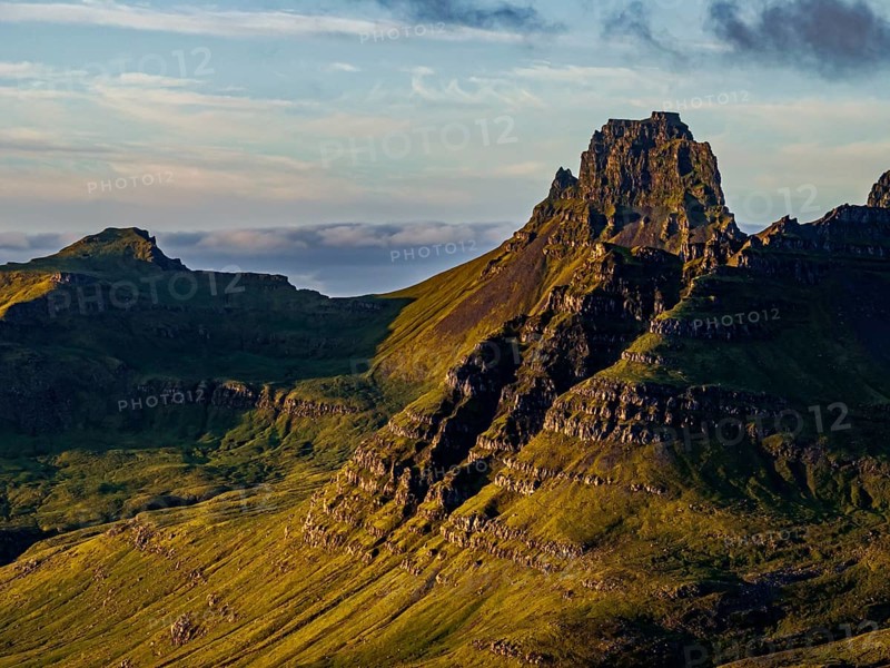 Mountains, Morning light, Coast, Summer, Aerial view, Stodvarfjördur, East Fjords, Iceland