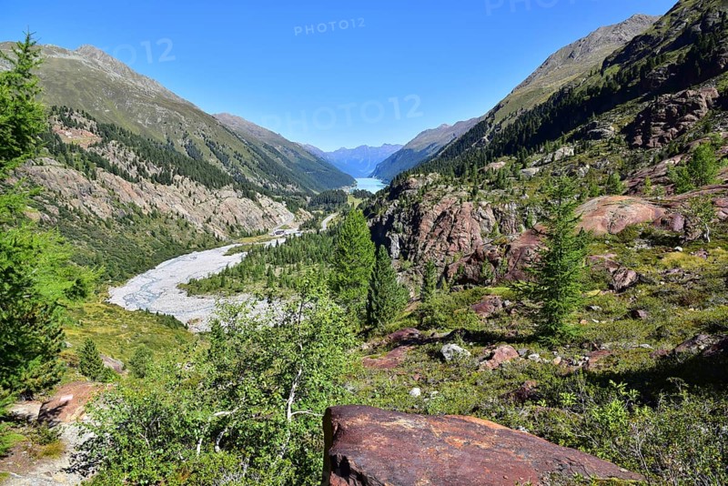 Hiking area above the Faggenbach in the Kaunertal, in the area of the Gepatsch Glacier in the Ötztal Alps, Tyrol, Austria