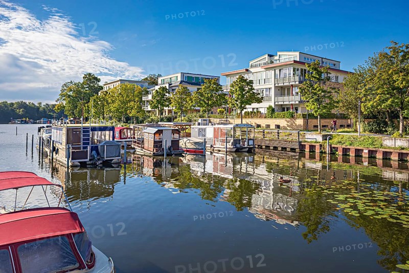Lake Rummelsburg on the Stralau peninsula in Berlin, Germany