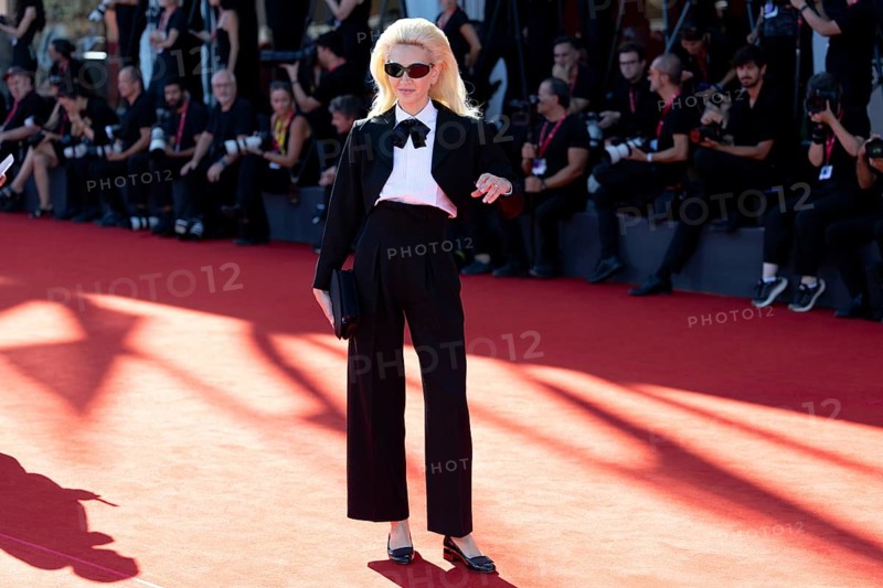 Venice, Italy - 3 September 2025: Sabine Getty during the red carpet of - The Voice Of Hind Rajab - during the 82nd Venice International Film Festival