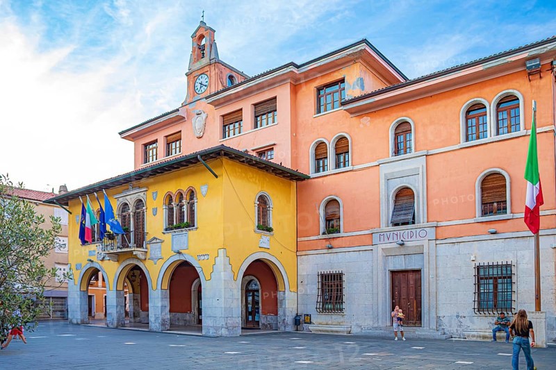 Municipio di Muggia in Piazza Marconi in Muggia, Friuli-Venezia Giulia, Italy