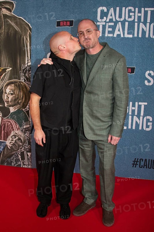 Actor Nikita Andreyevich Kukushkin, director and producer Darren Aronofsky, CAUGHT STEALING (in cinemas from 28.08.2025), exclusive screening at the ASTOR Film Lounge, Berlin, 23.08.2025