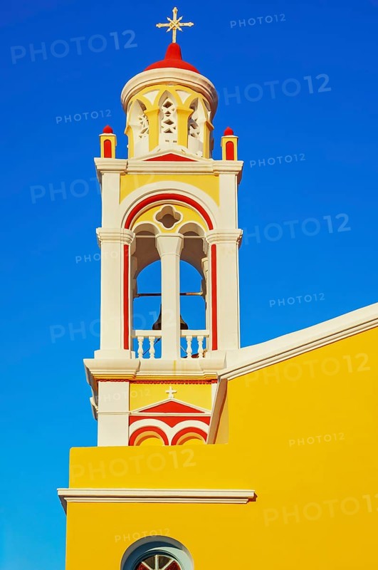 Orthodox church, Chorio, Symi Island, Dodecanese Islands, Greece