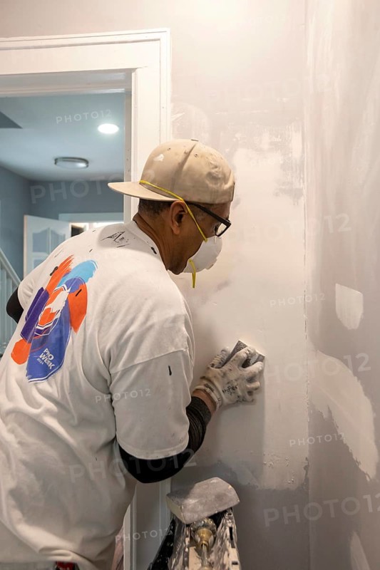 Detroit, Michigan - Workers remodel a house in the Morningside neighborhood that had been vacant for many years. Detroit lost nearly two-thirds of its residents from 1950 to 2020 but has been growing modestly in recent years