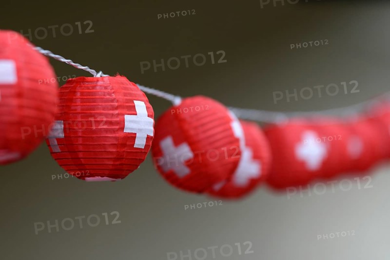 Lantern necklace with Swiss cross, for the bank holidays on 1 August, Switzerland