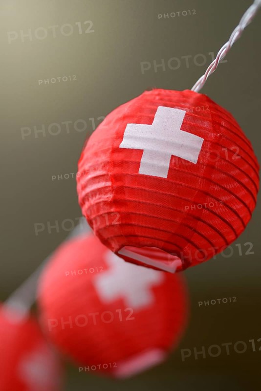 Lantern necklace with Swiss cross, for the bank holidays on 1 August, Switzerland