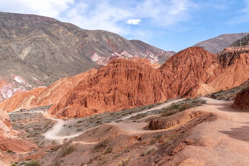 Coloured hills at Paseo de los Colorados, erosions, Purmamarca, Jujuy, Argentina