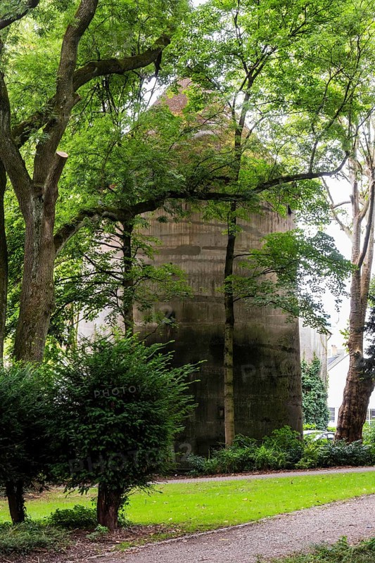 Bunker in a park in Wuppertal, Germany