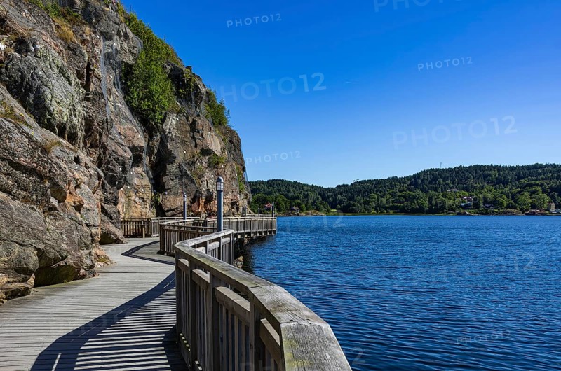 The seafront promenade is the pride of the town of Uddevalla, Bohuslän, Västra Götalands län, Sweden