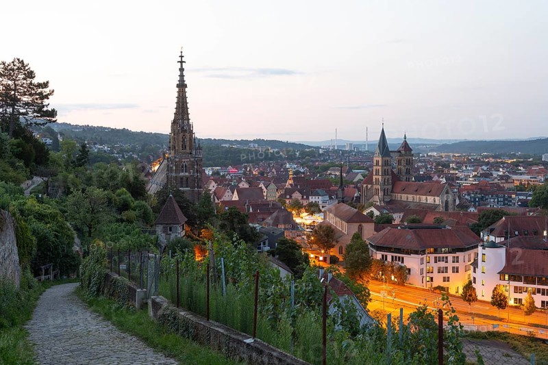 Esslingen am Neckar in the glow of the early hours