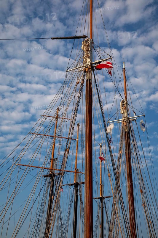 Detroit, Michigan - 9 August 2025 - Four schooners visit Detroit for the Sail Detroit Festival