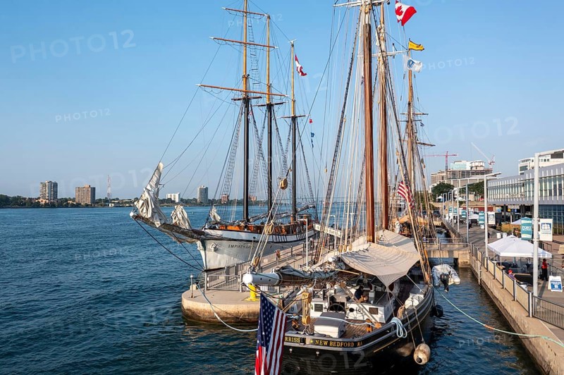 Detroit, Michigan - 9 August 2025 - Four schooners visit Detroit for the Sail Detroit Festival
