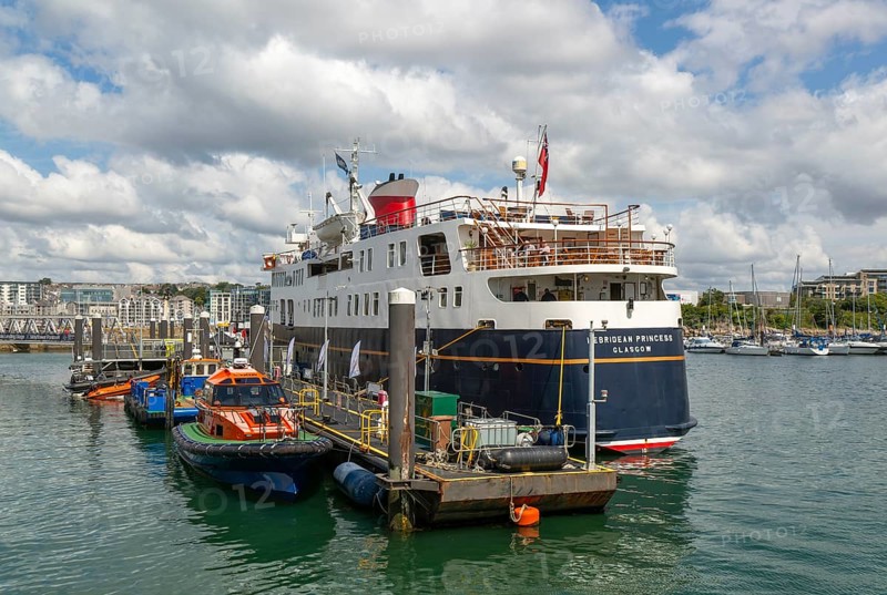Hebridean Princess historic cruise ship vessel, Sutton Harbour, Plymouth, Devon, England, UK