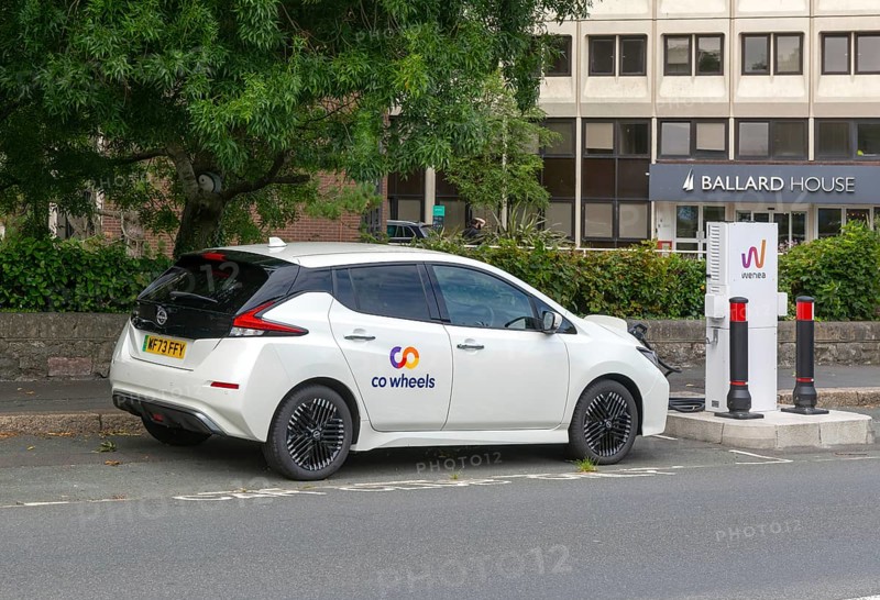 Wenea electric vehicle charging point near Ballard House, Hoe Road, city of Plymouth, Devon, England, UK