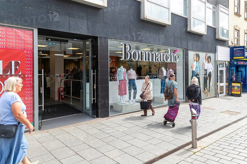 Bonmarche clothes shop store, Union Street, Torquay, Devon, England, UK